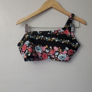 Old Navy one-shoulder swim top